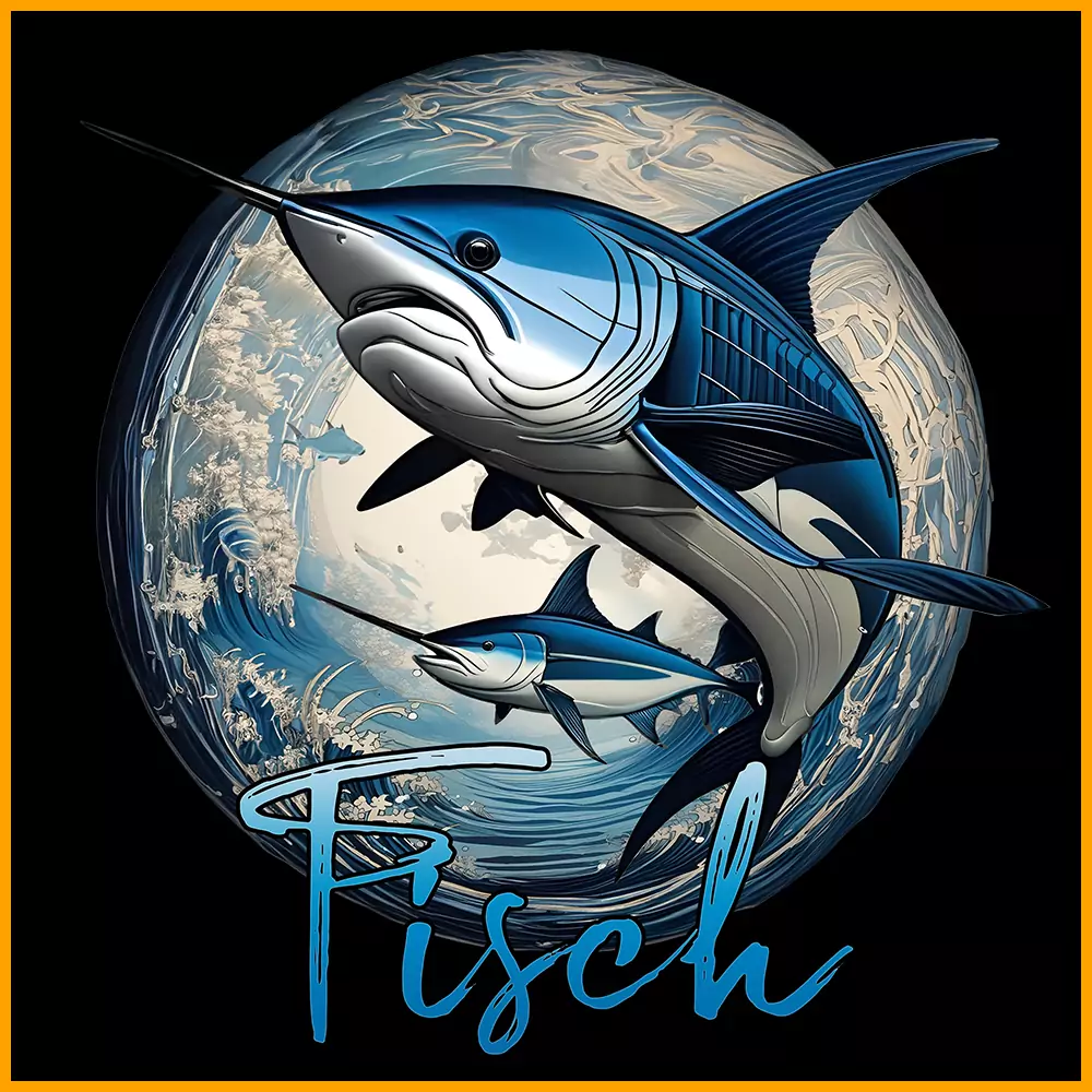 Fisch T-Shirt, schwarz – Bild 2