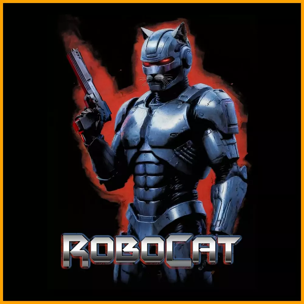 RoboCat T-Shirt, schwarz – Bild 3