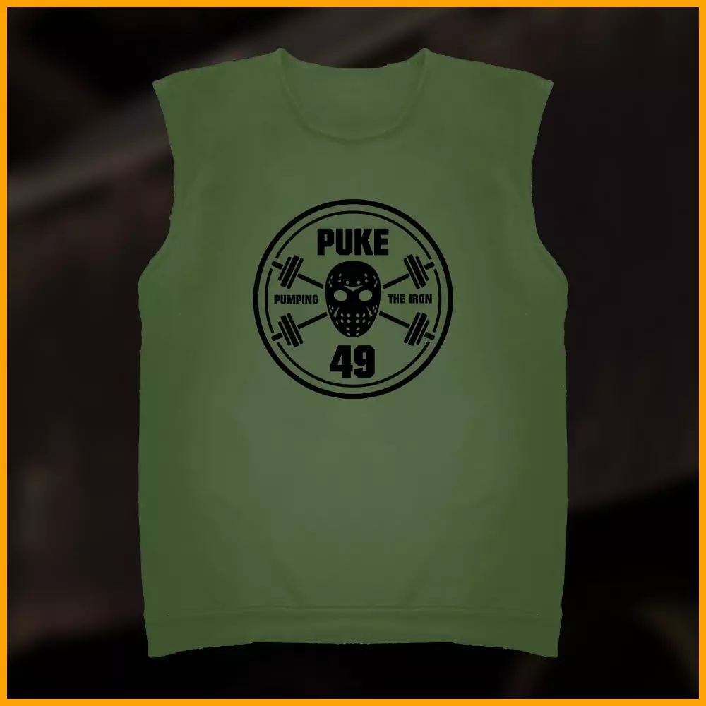 Puke 49 – Pumping the Iron, Cut Off Sweatshirt, diverse Farben – Bild 7
