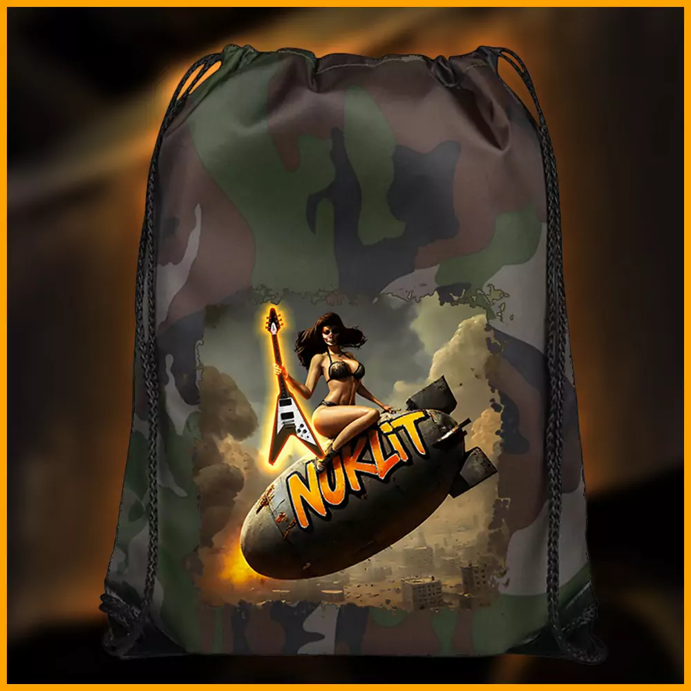Nuklit - Bombrider wasserdichter Turnbeutel, camo