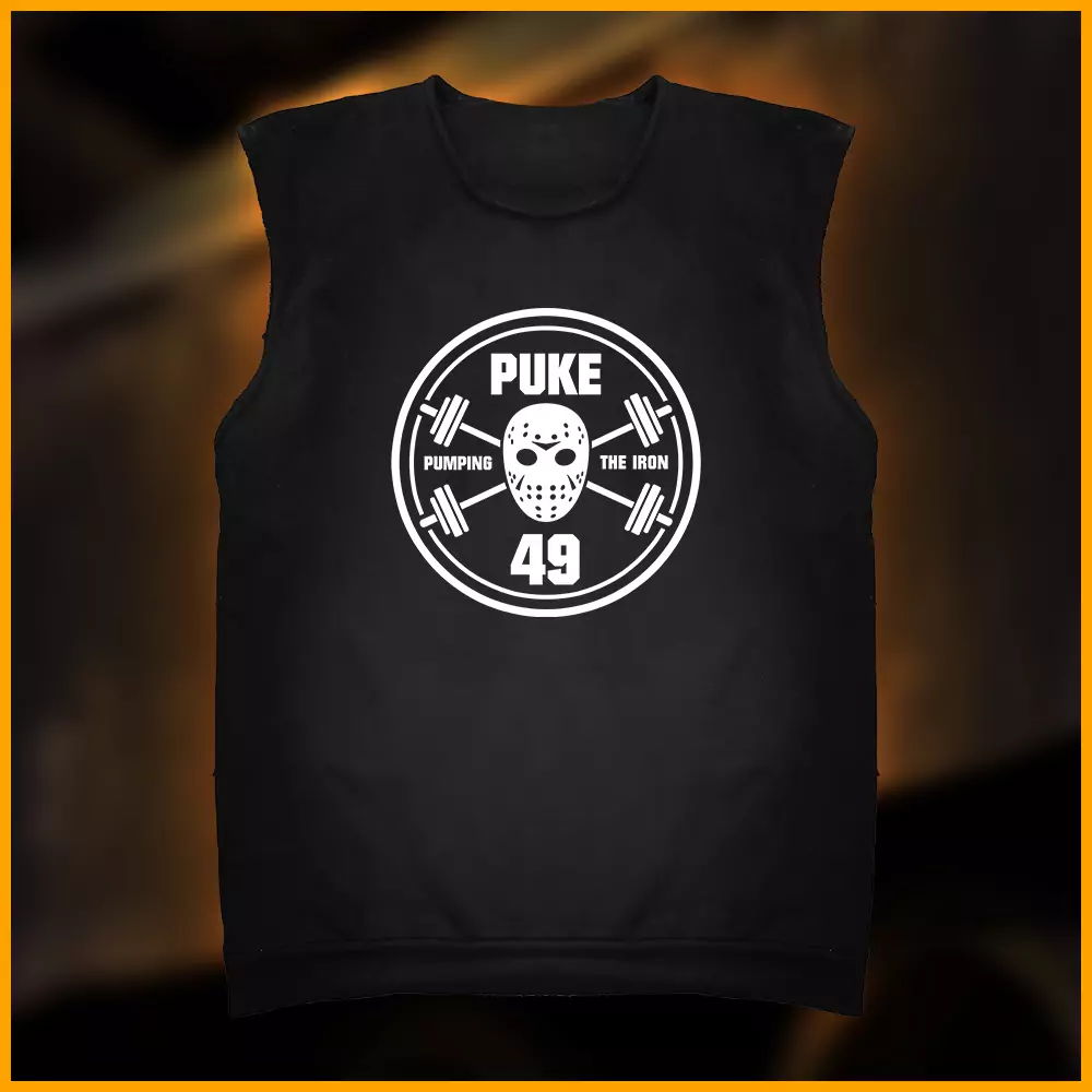 Puke 49 – Pumping the Iron, Cut Off Sweatshirt, diverse Farben – Bild 3